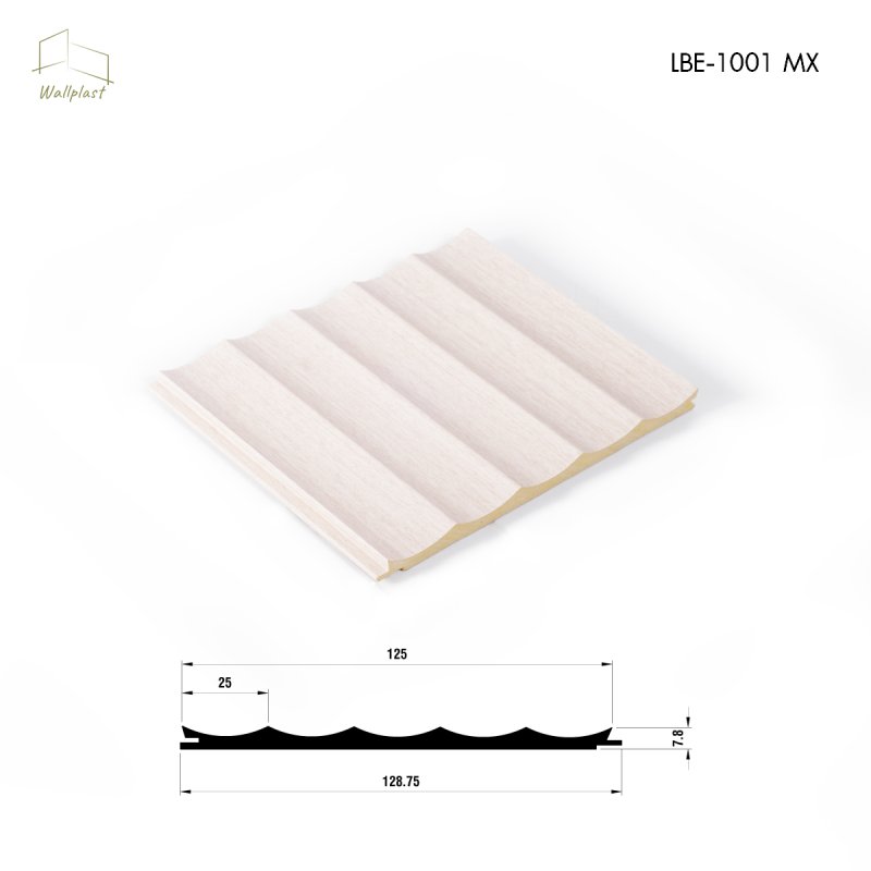 ระแนงลอนเว้า รุ่น Wava สี Vanilla Oak