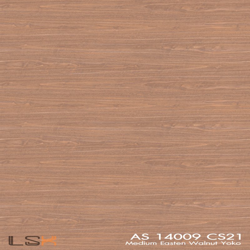 แผ่นลามิเนต สี Medium Easten Walnut Yoko ผิวไม้