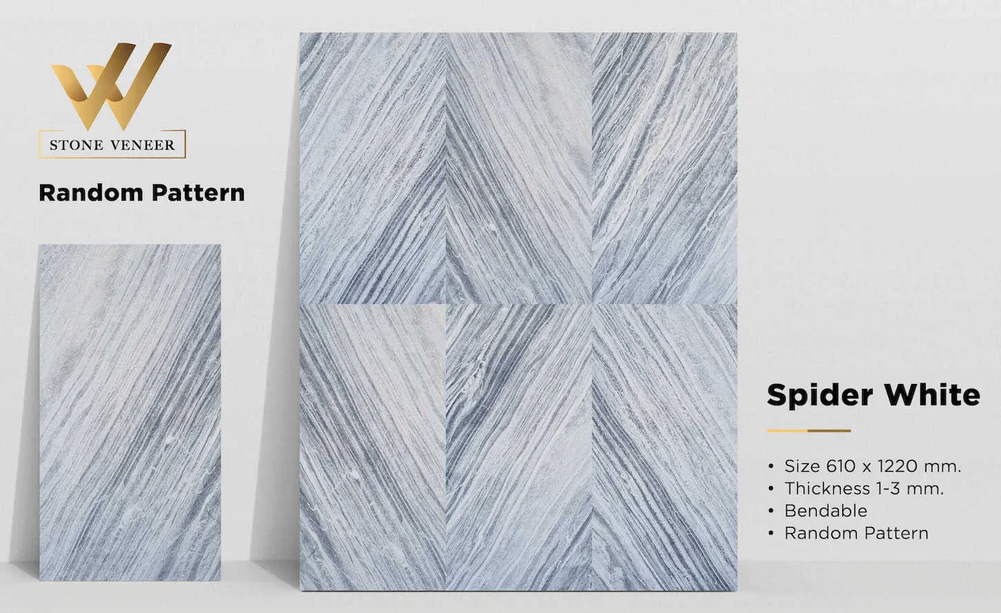 Stone Veneer Spider White