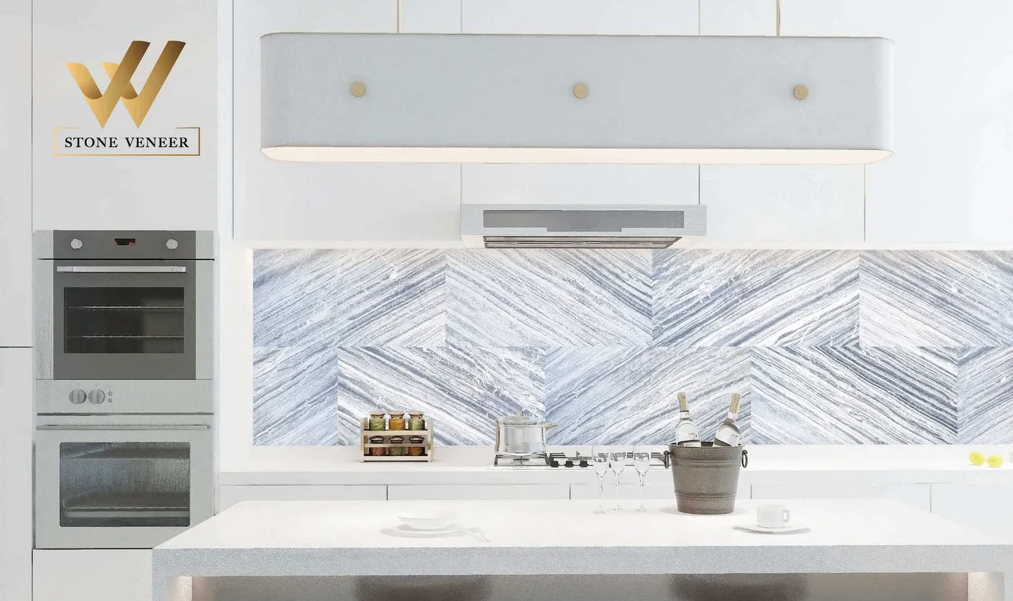 Stone Veneer Spider White