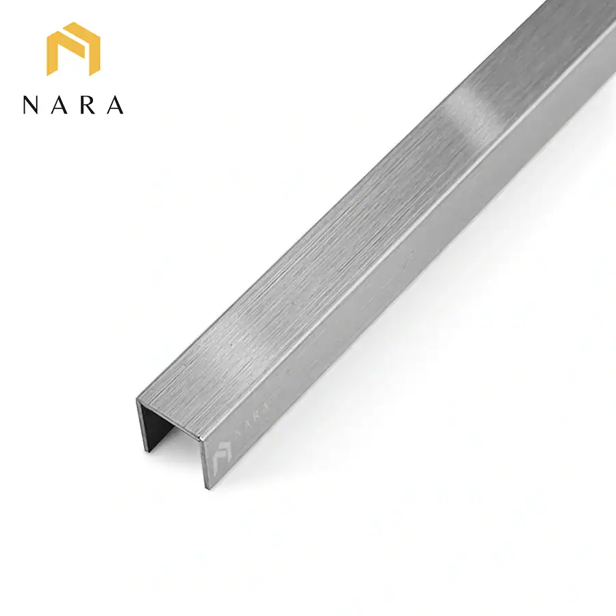 Stainless Steel U-Trim, Silver, 10 mm