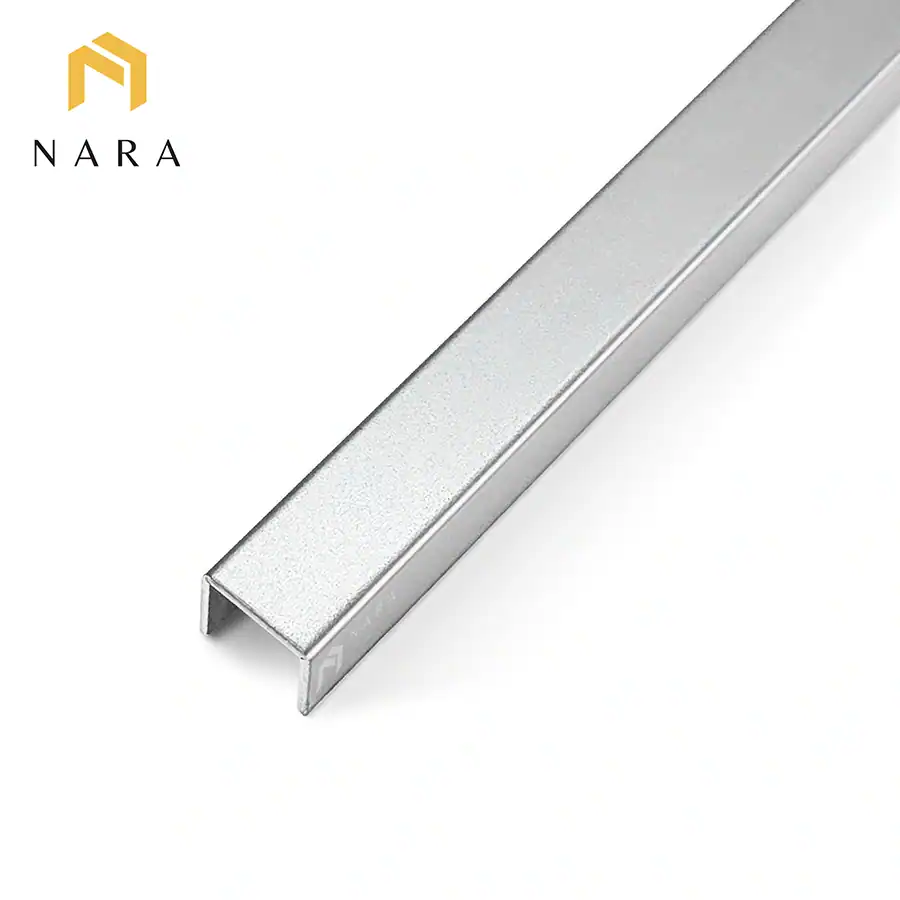 Stainless Steel U-Trim, Silver, 10 mm