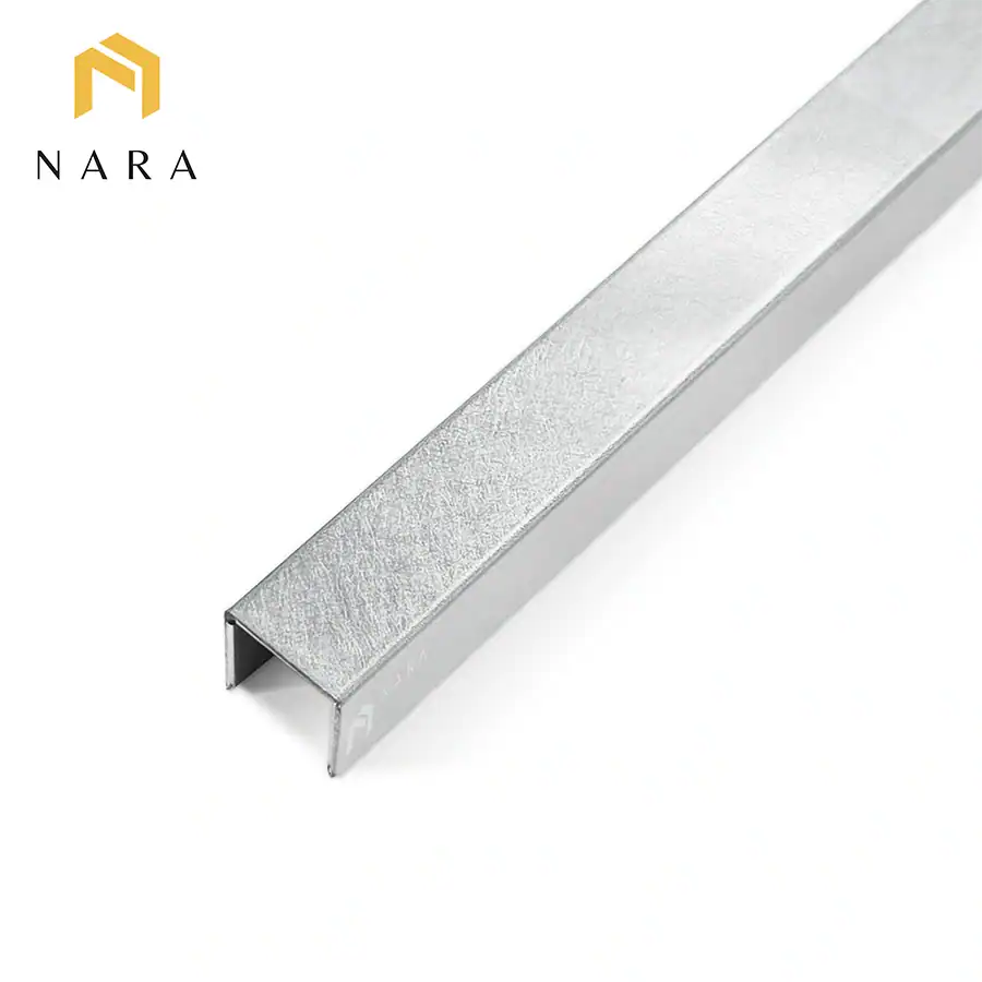 Stainless Steel U-Trim, Silver, 10 mm