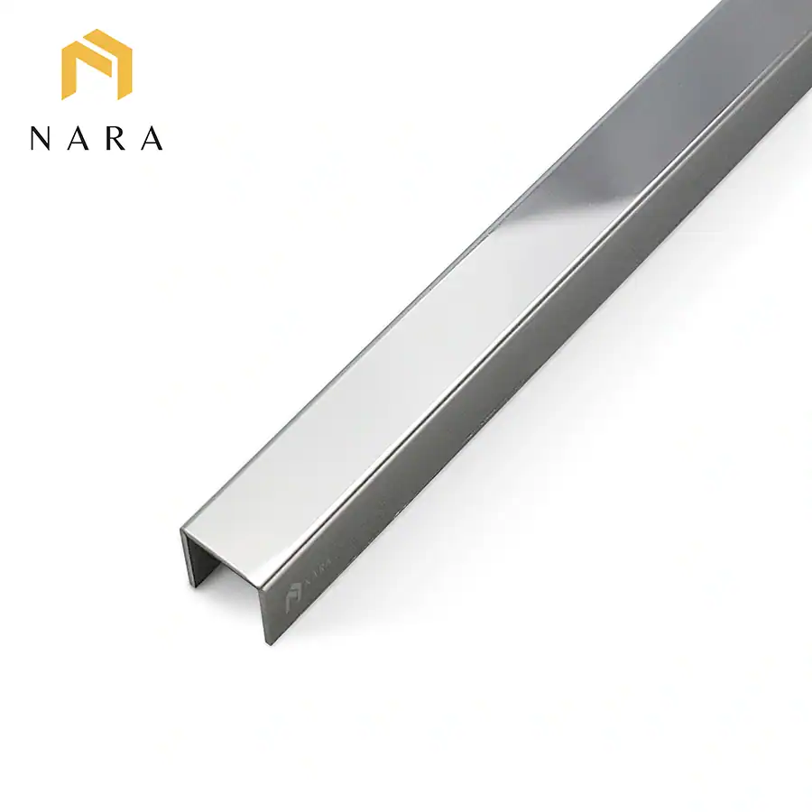 Stainless Steel U-Trim, Silver, 10 mm