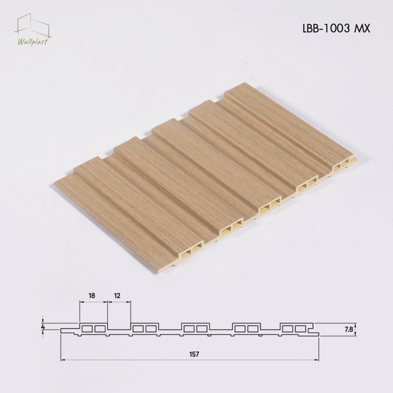 ระแนงลอนตื้น รุ่น Linea สี Peanut Oak