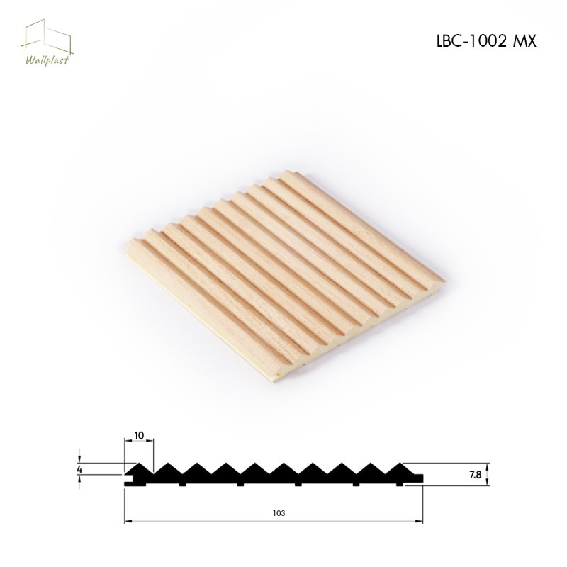 ระแนงลอนสามเหลี่ยม รุ่น Verta สี Custard Oak