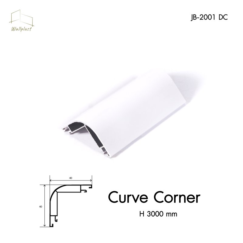 ตัวจบระแนงครอบโค้งนอก รุ่น Curve สี Marshmallow