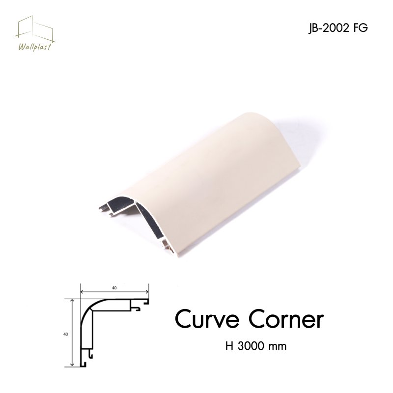 ตัวจบระแนงครอบโค้งนอก รุ่น Curve สี Choux Cream