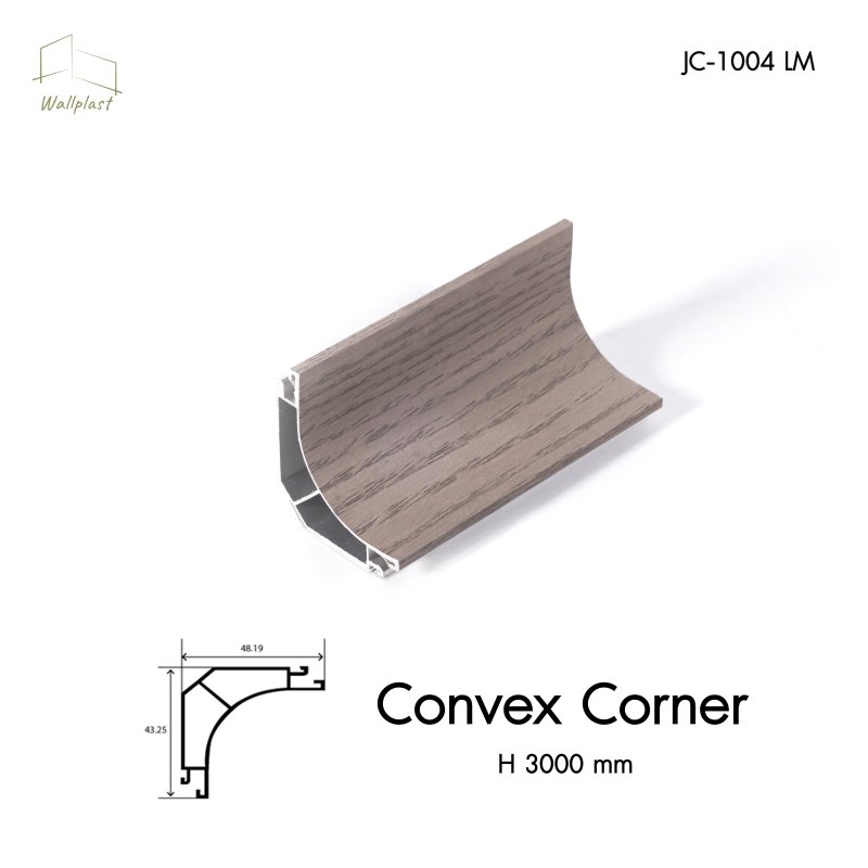 ตัวจบระแนงครอบโค้งใน รุ่น Convex สี Morel Walnut