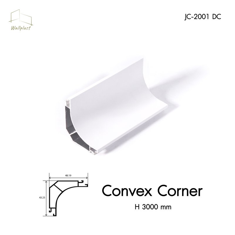 ตัวจบระแนงครอบโค้งใน รุ่น Convex สี Marshmallow