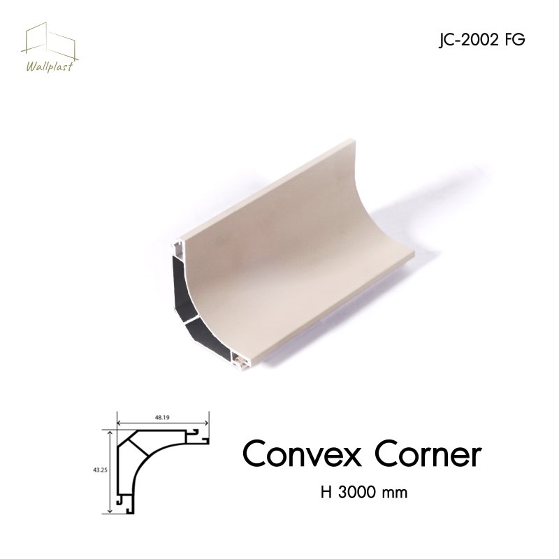 ตัวจบระแนงครอบโค้งใน รุ่น Convex สี Choux Cream