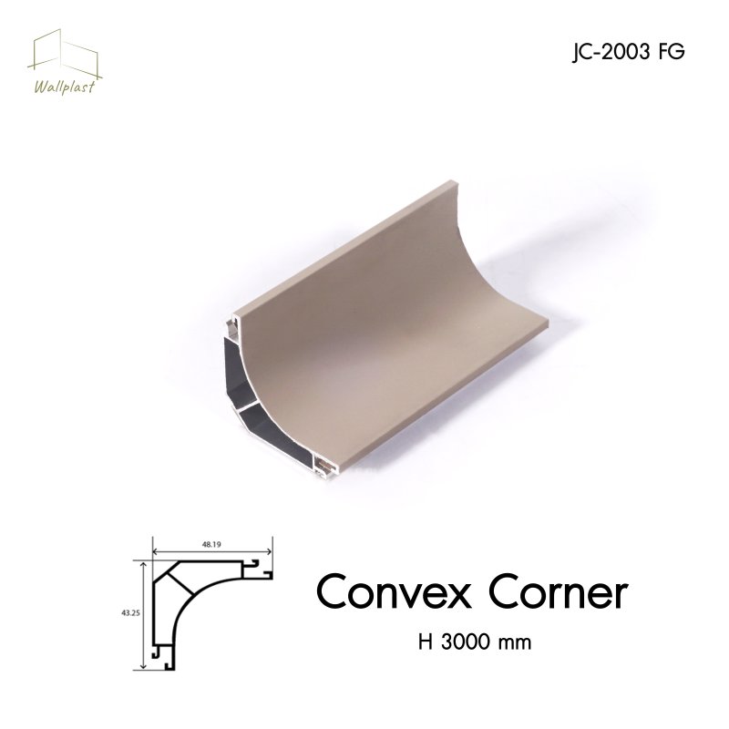 ตัวจบระแนงครอบโค้งใน รุ่น Convex สี Latte