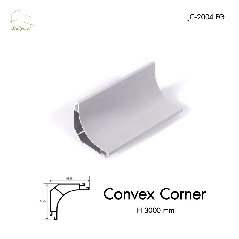 ตัวจบระแนงครอบโค้งใน รุ่น Convex สี Sesame Mochi