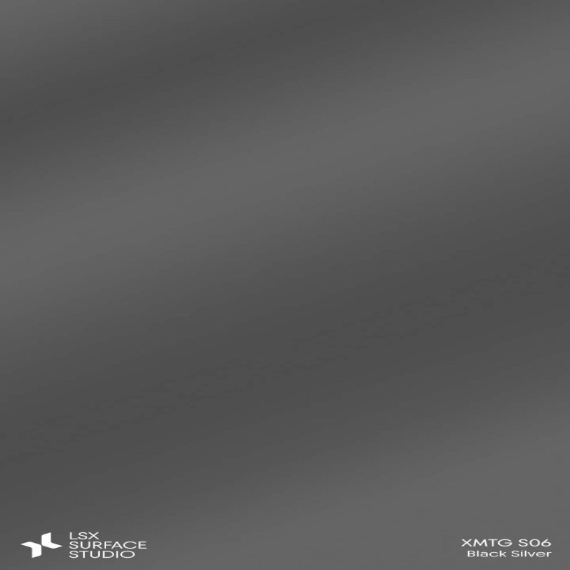 แผ่นลามิเนต สี Black Silver ลวดลายโลหะ ผิวเงา
