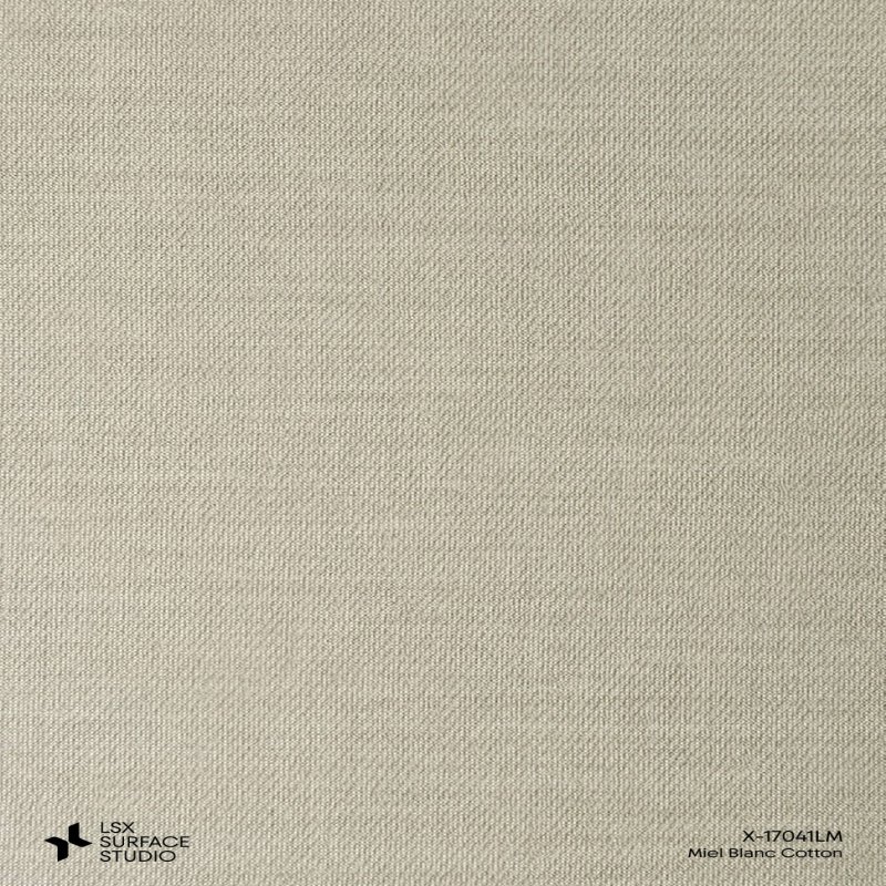 แผ่นลามิเนต สี Miel Blanc Cotton ผิวผ้า