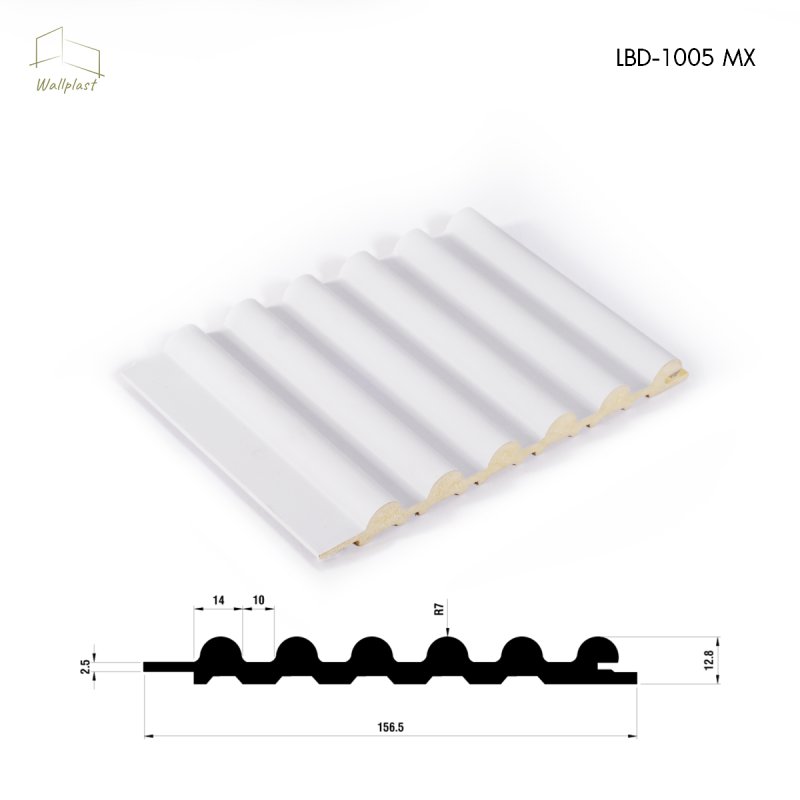 ระแนงลอนครึ่งวงกลม รุ่น Arca สี Sesame Mochi