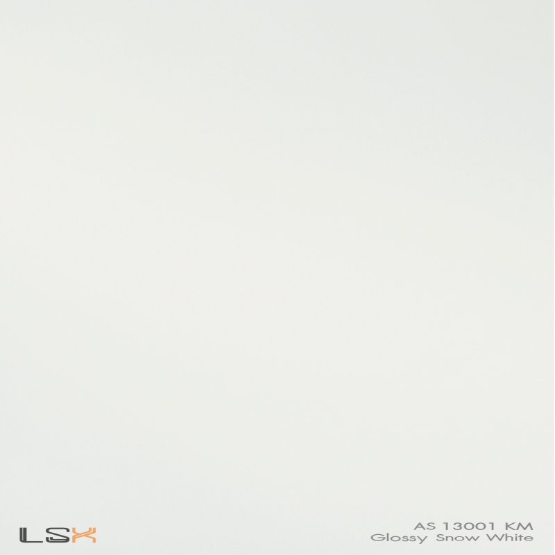 แผ่นลามิเนต สี Glossy Snow White ผิวเงา