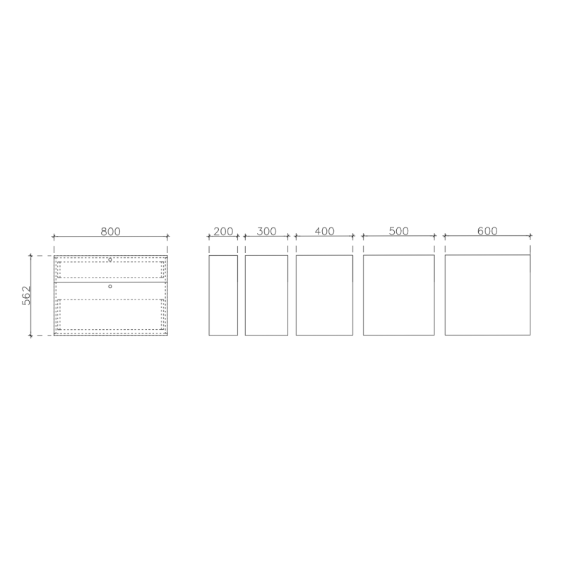 โครงตู้สำเร็จรูป ฟังก์ชั่น E ขนาด 800 x 562 x 400 มม.