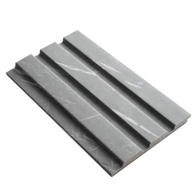 ระแนงไม้เทียม สี Grey Stone