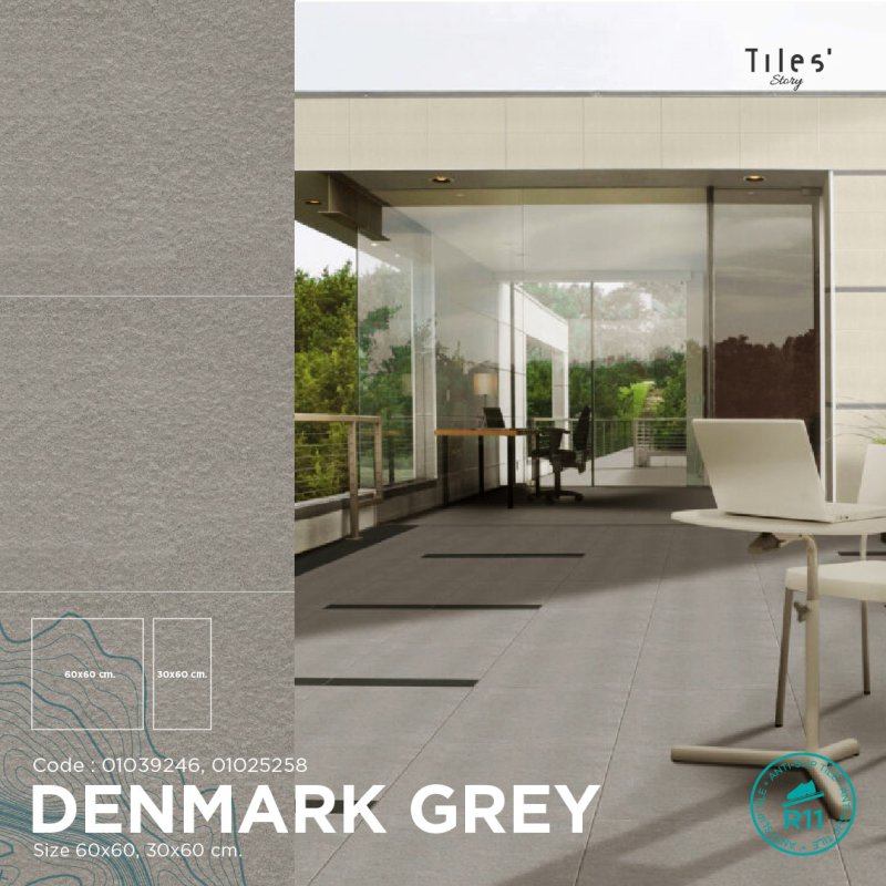 กระเบื้อง พื้น TAICERA 60x60 ซม.เดนมาร์ก เกรย์ G68528