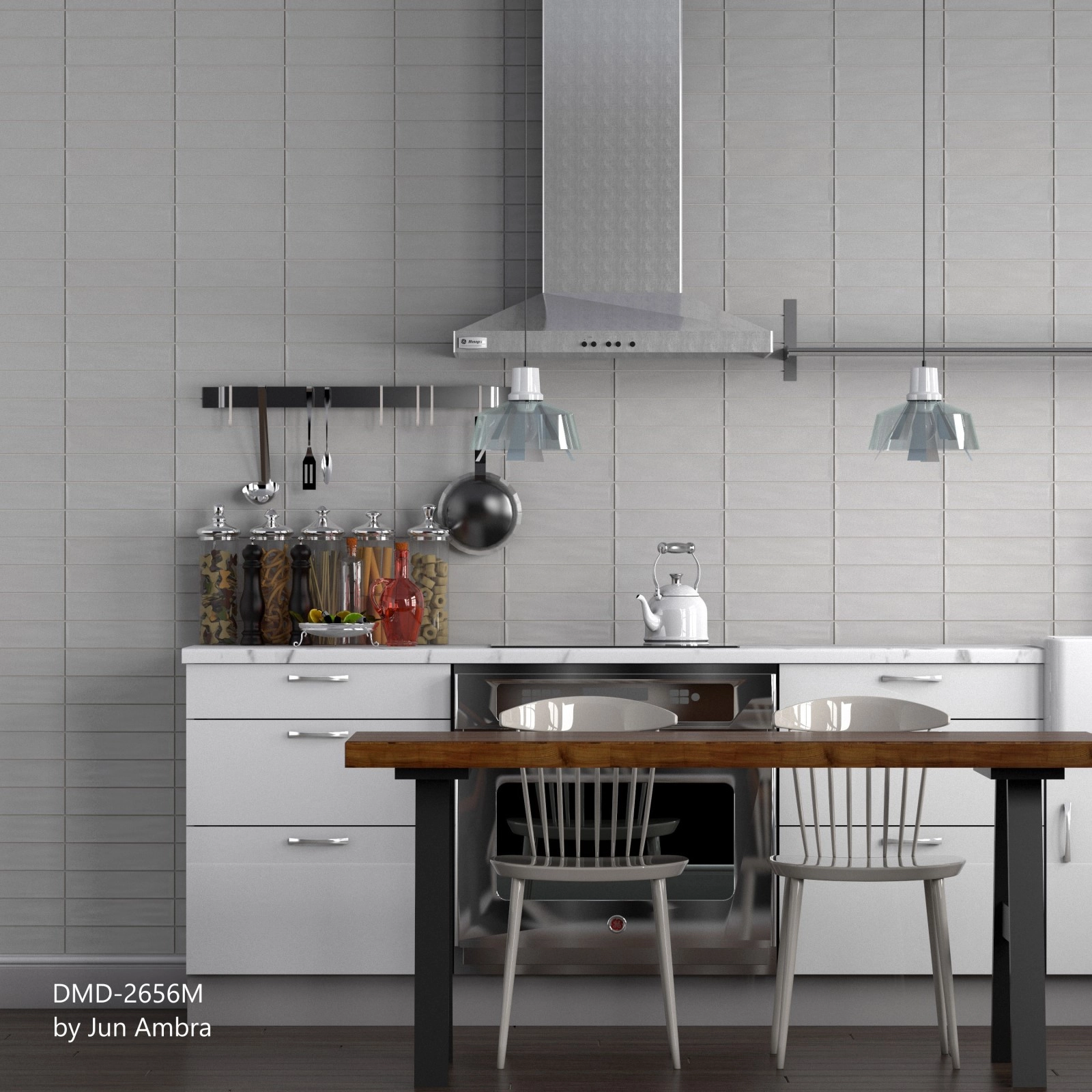 กระเบื้อง ผนัง GRAND VIVA 6.5x26.6cm SOLID SUBWAY BE M DMD-2656M