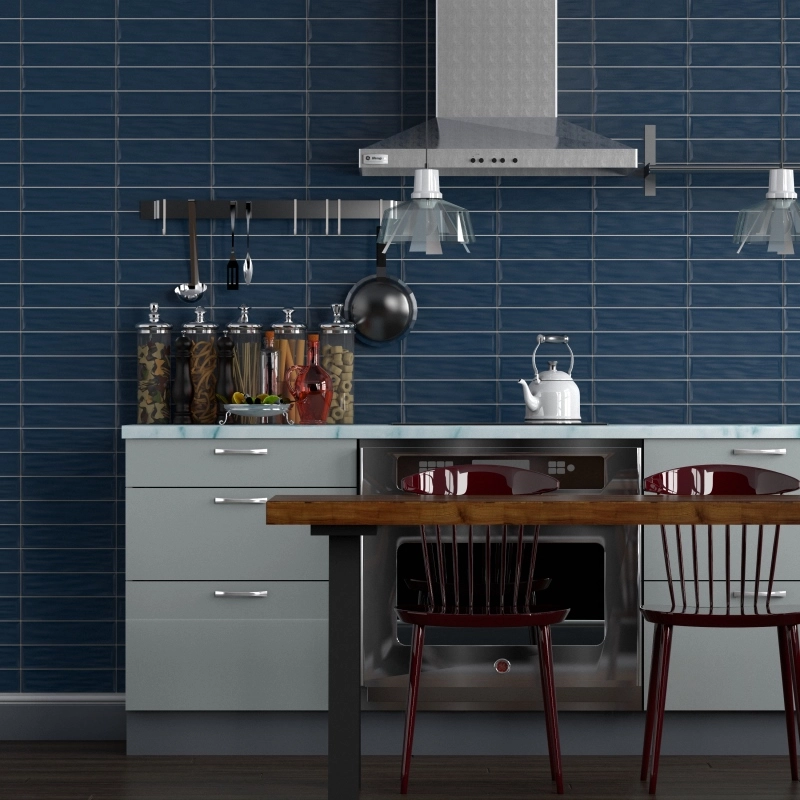 กระเบื้อง ผนัง GRAND VIVA 6.5x26.6cm SOLID SUBWAY NAVY M DMN-2620M