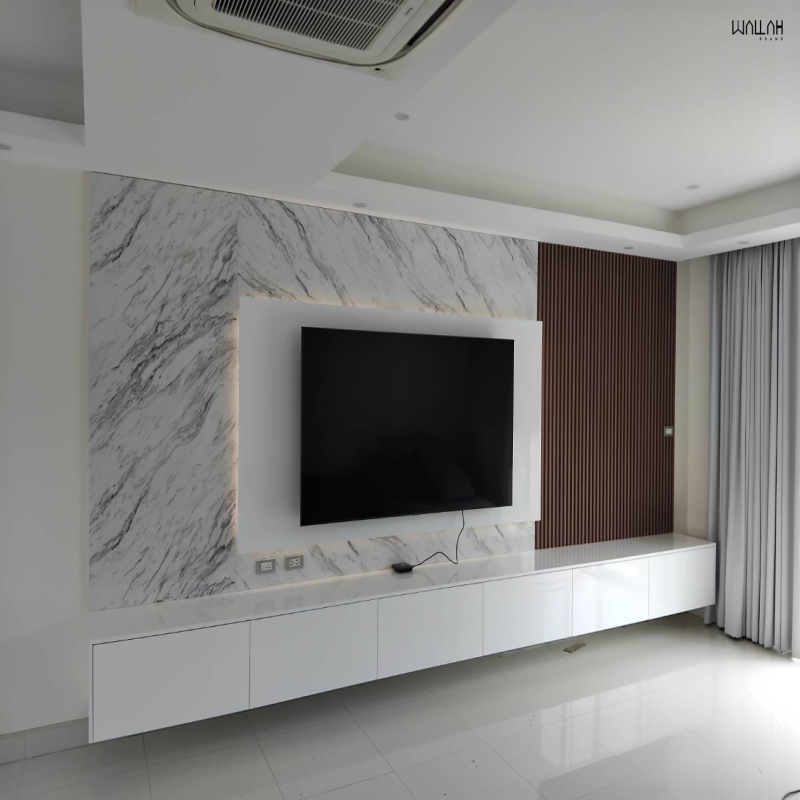 ระแนงไม้เทียม สี Smoke