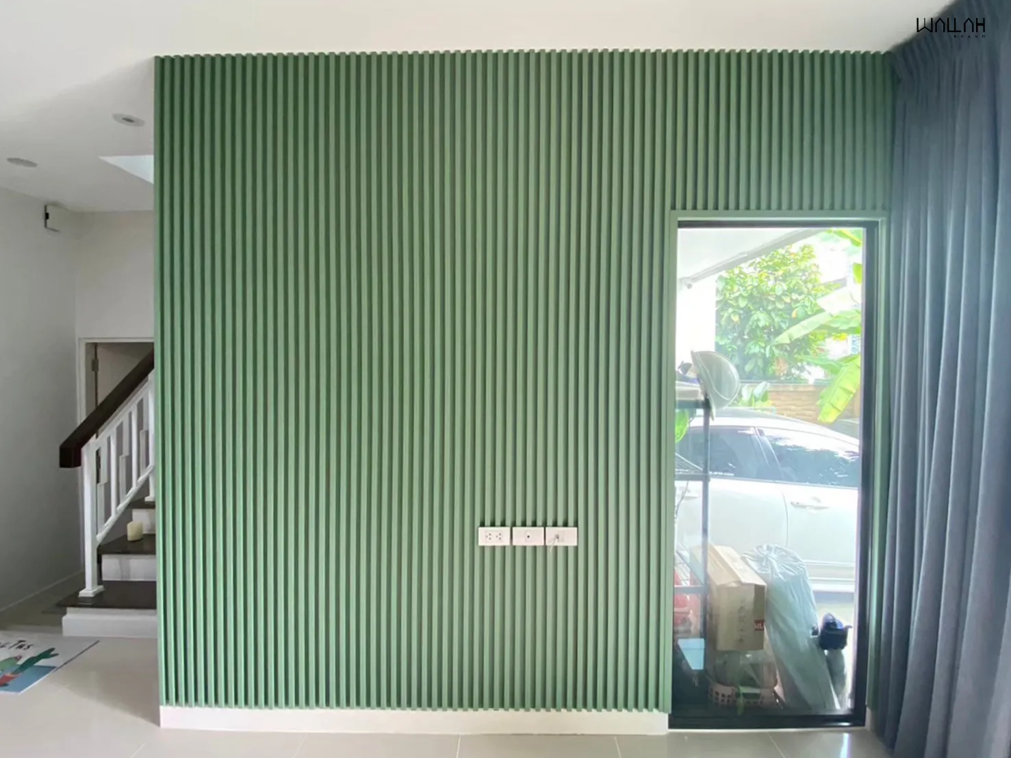 ระแนงไม้เทียม สี Green