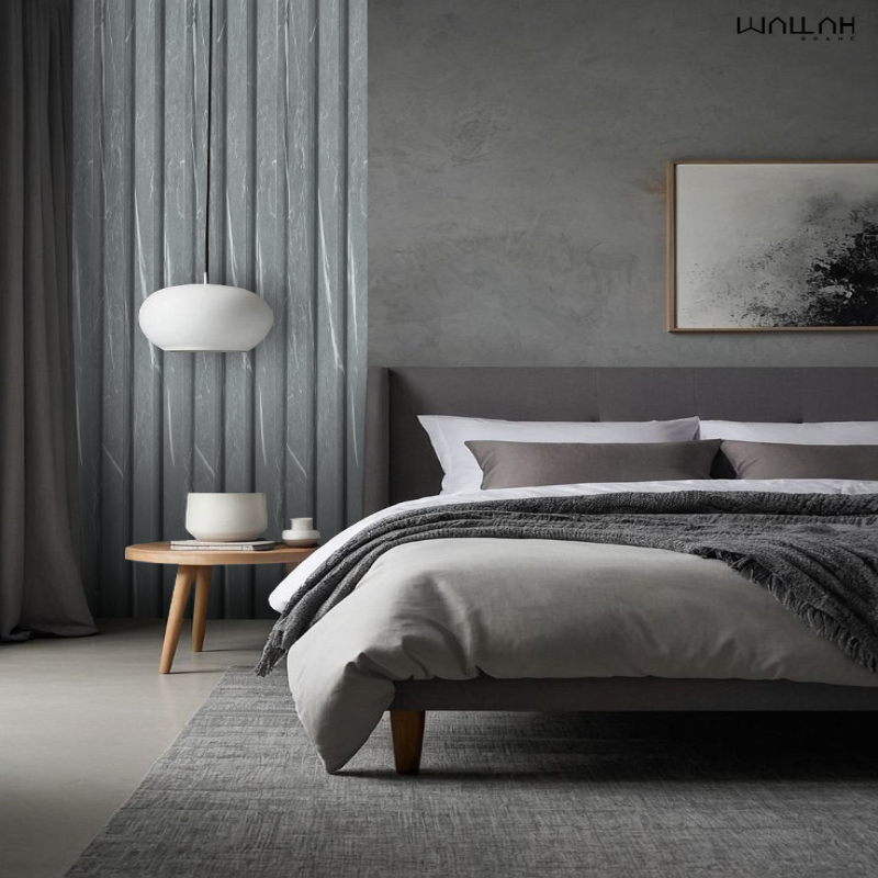 ระแนงไม้เทียม สี Grey Stone