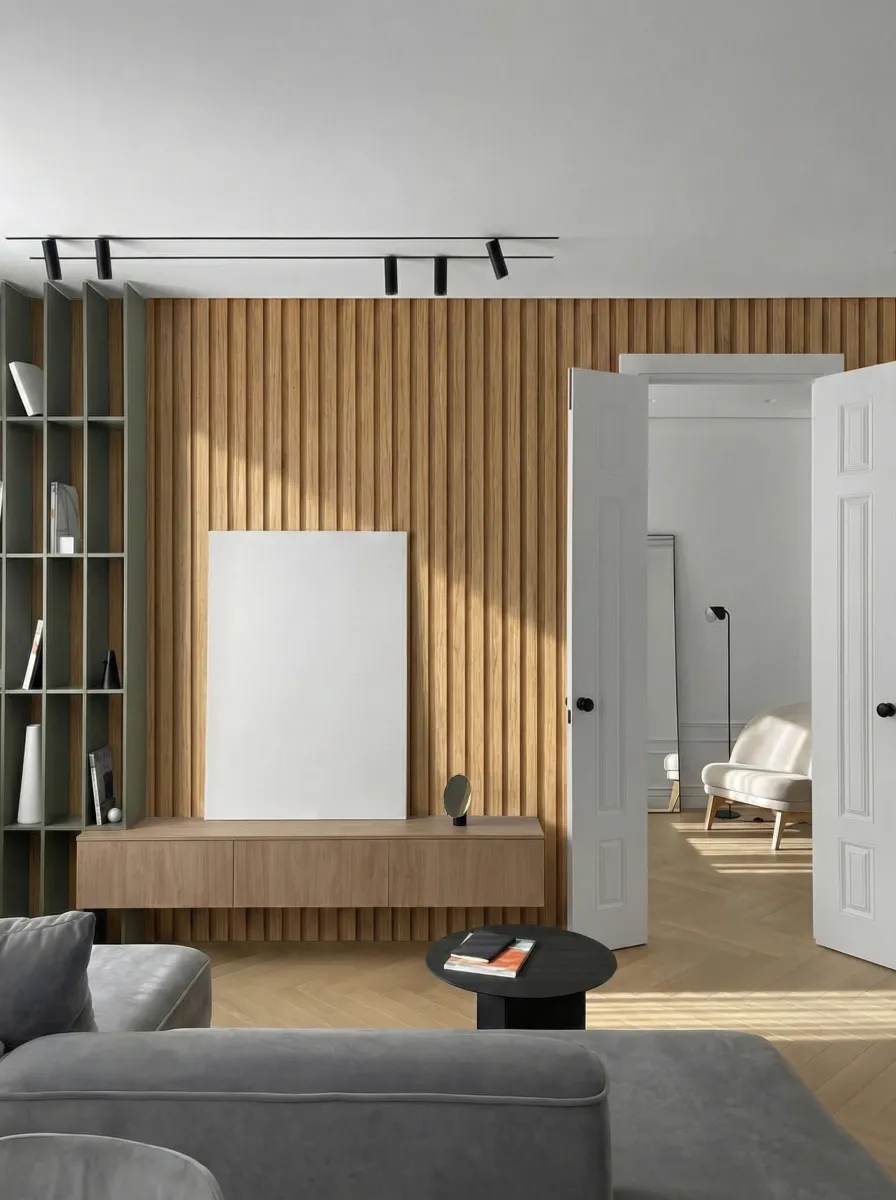 ระแนงไม้เทียม สี Oak