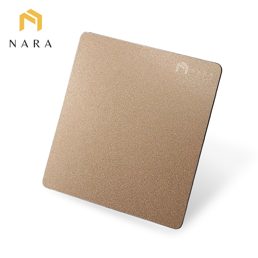แผ่นสแตนเลสสีน้ำตาล ด้านเมทัลลิค (Metallic Matte)