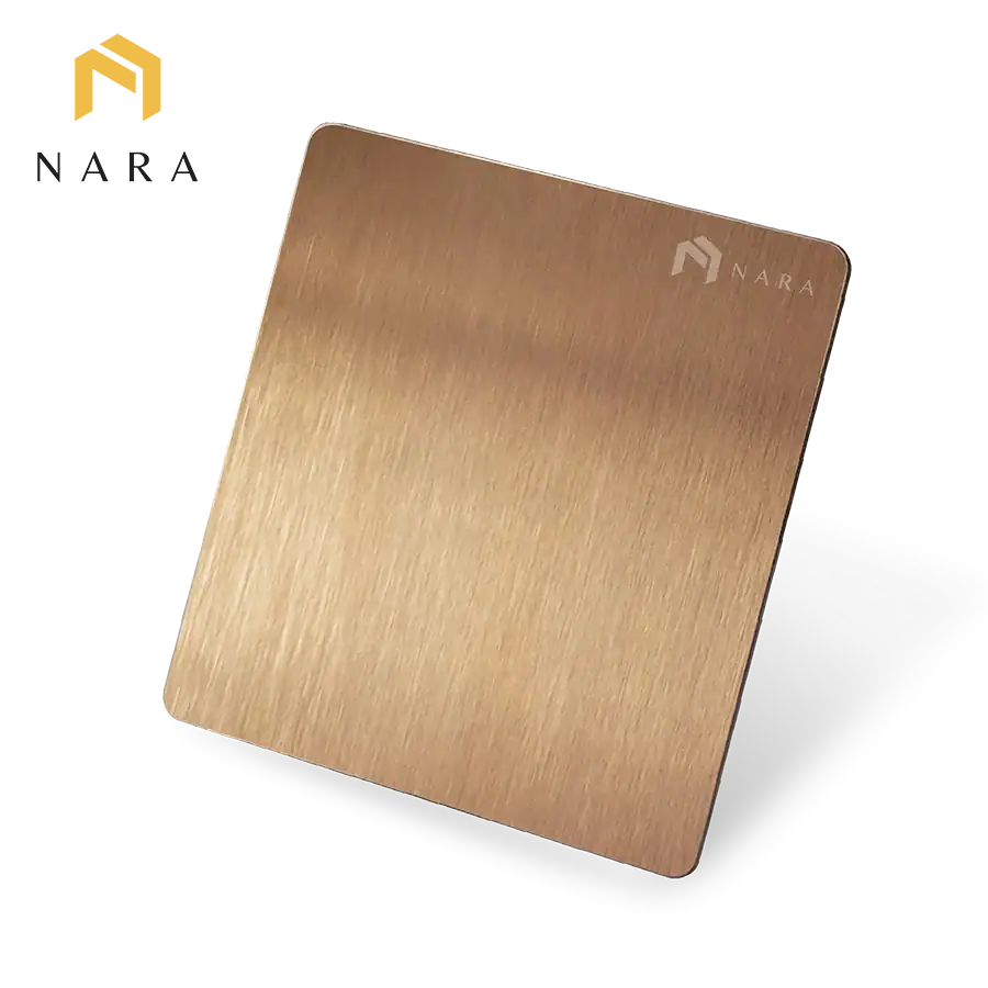 แผ่นสแตนเลสสีโรสโกลด์ ซาติน (Satin)