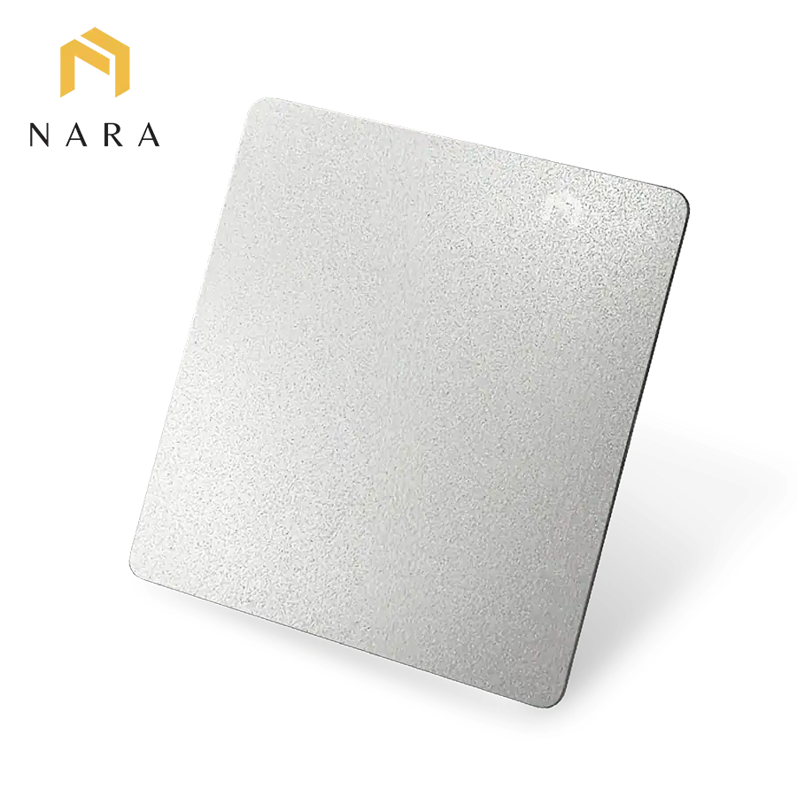 แผ่นสแตนเลสสีเงิน ด้านเมทัลลิค (Metallic Matte)