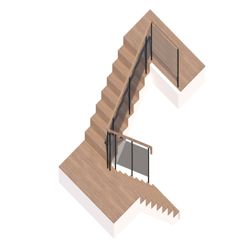 ชุดราวกันตกกระจก ประกอบเสาเหล็ก (กระจกลามิเนต เทมเปอร์ใส 10 มิล (5+5)