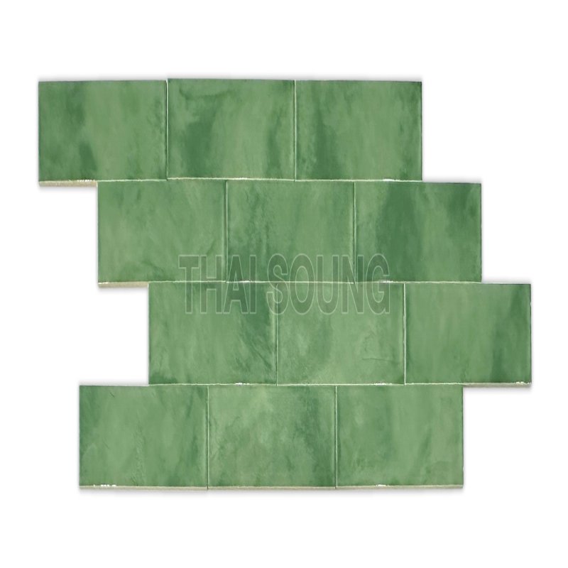 ROME SUBWAY GREEN GLOSSY RAN16 10x30