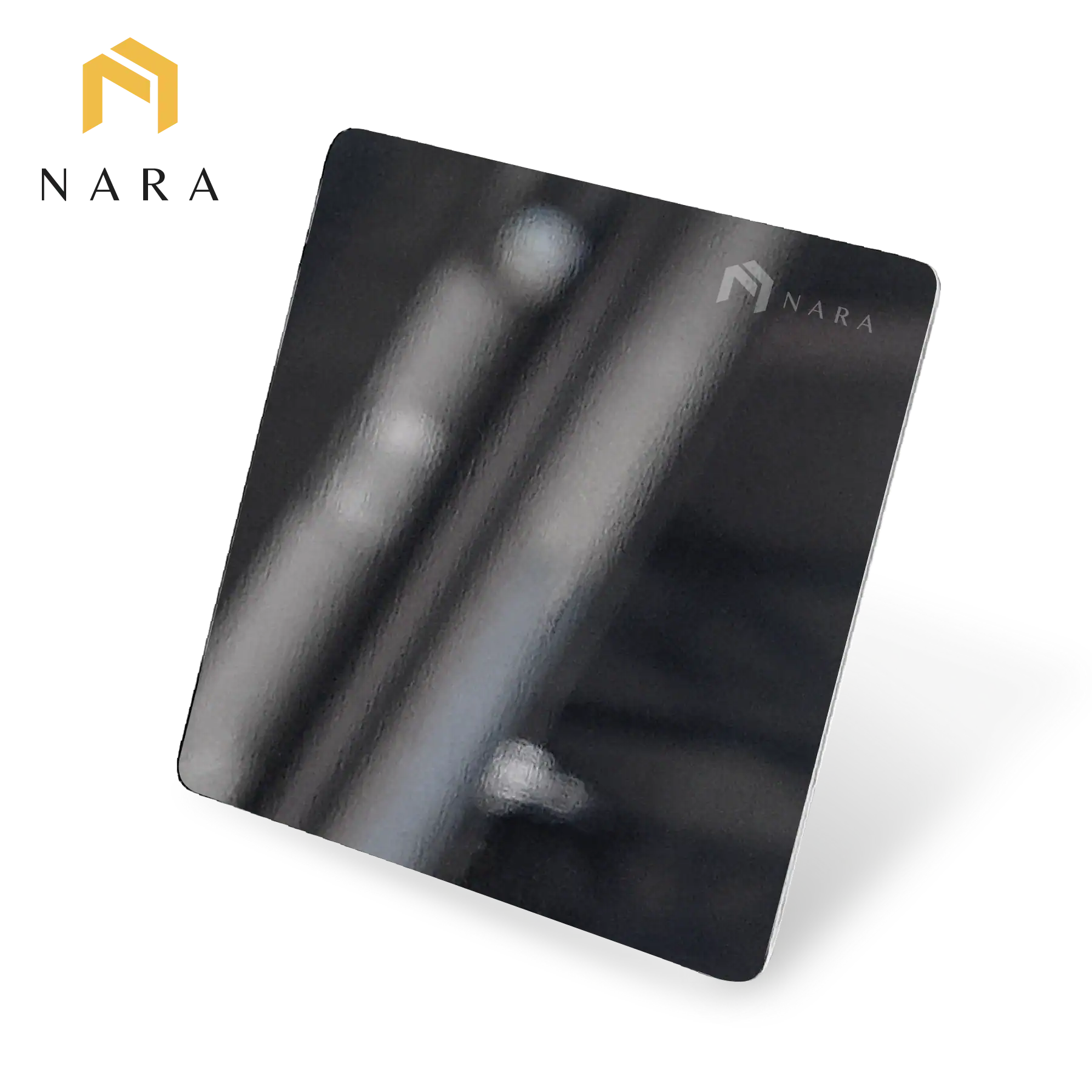 แผ่นสแตนเลสสีดำกราไฟต์ ผิวเงา (Super Mirror)