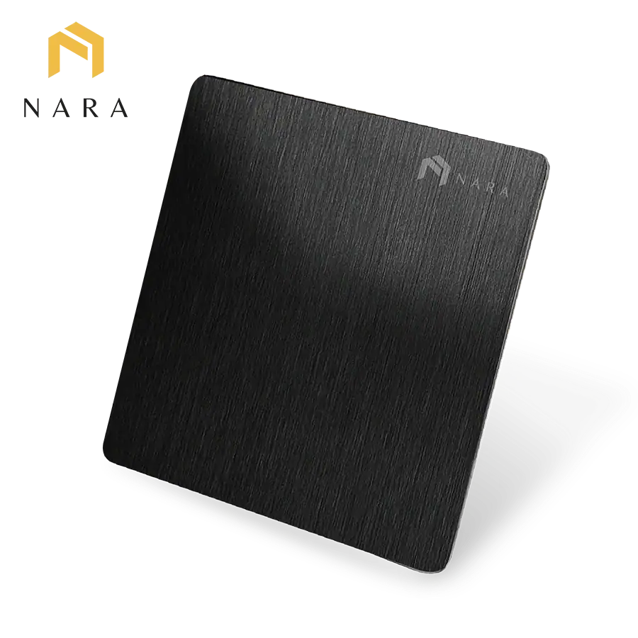 แผ่นสแตนเลสสีดำเจ็ทแบล็ค ซาติน (Satin)