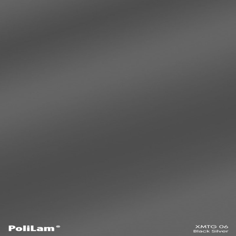 แผ่นลามิเนต สี Black Silver ลวดลายโลหะ ผิวเงา