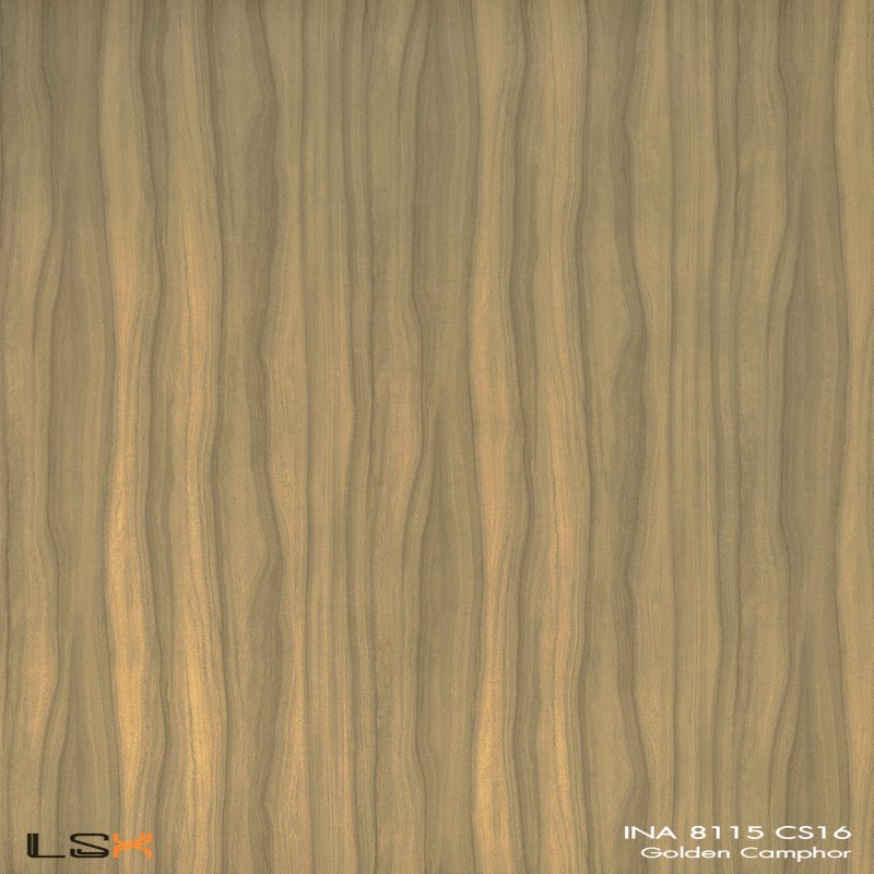 แผ่นลามิเนต สี Golden Camphor ผิวไม้
