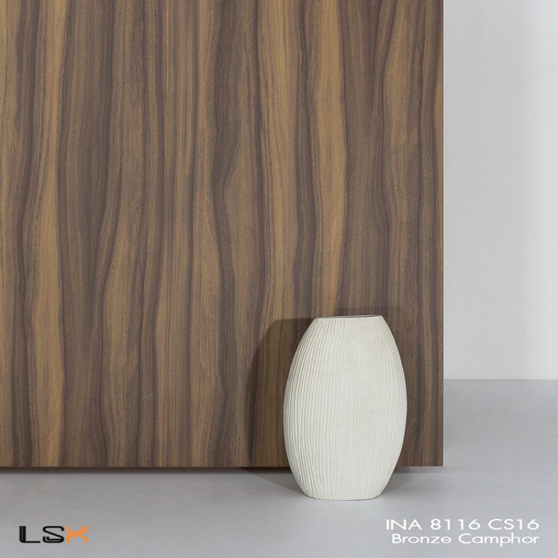 แผ่นลามิเนต สี Bronze Camphor ผิวไม้