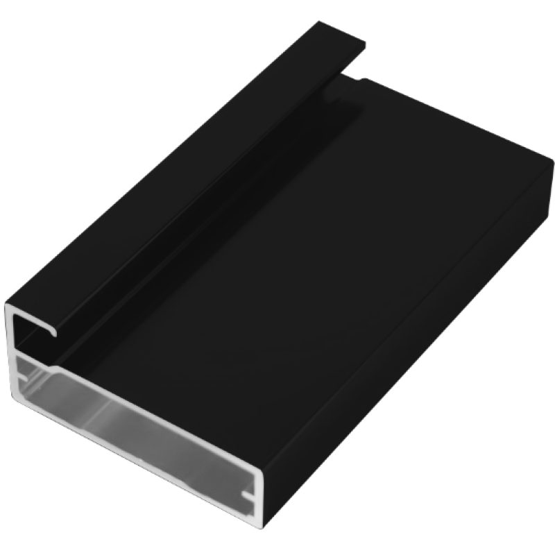 บานเฟรมอลูมิเนียม รุ่นกรอบเฟรมข้างกว้าง 45 มม. สี Matt Black