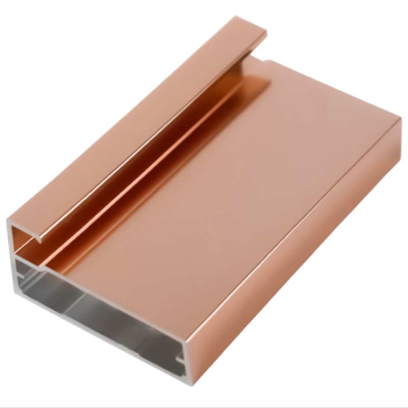 บานเฟรมอลูมิเนียม รุ่นกรอบเฟรมข้างกว้าง 45 มม. สี Pink Gold