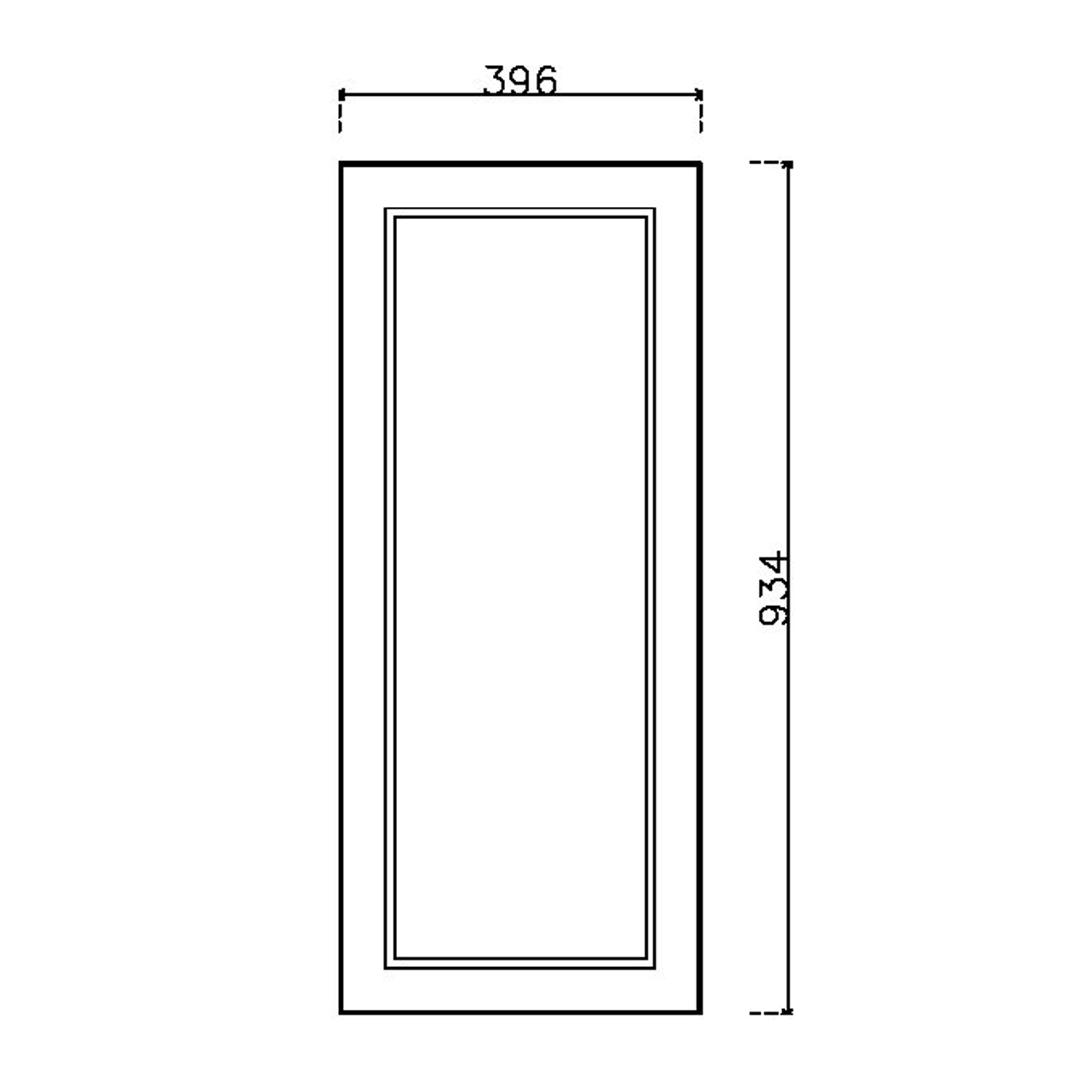 หน้าบาน PVC บานลูกฟัก สีน้ำเงิน ขนาด 400*937 มม.