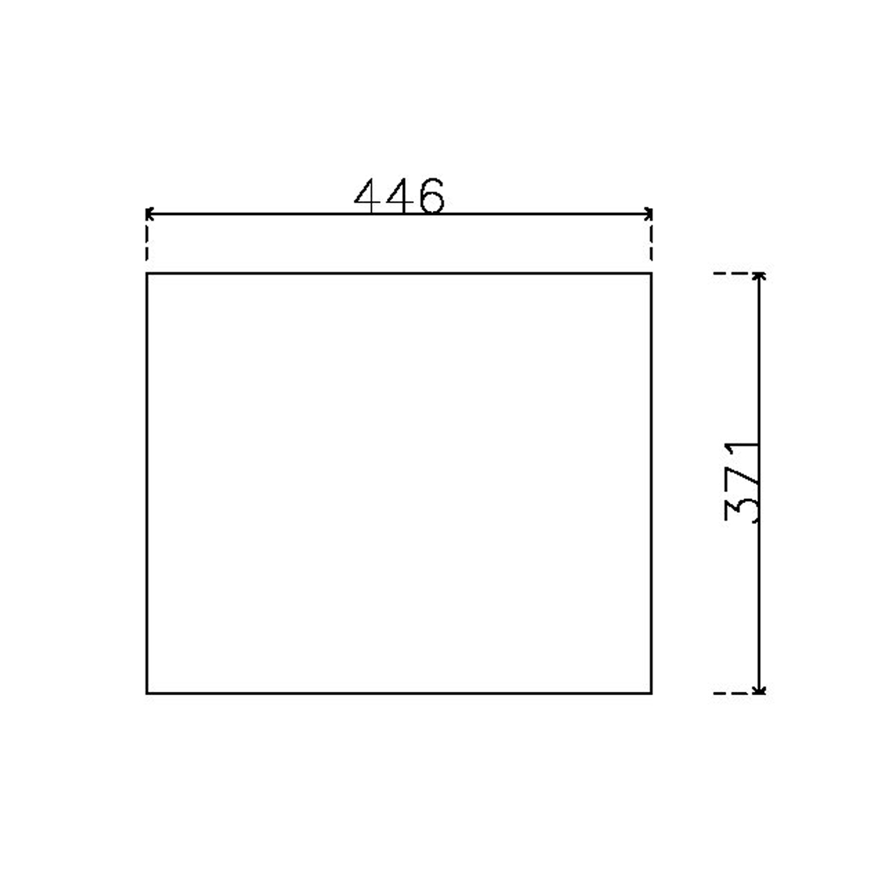 หน้าบาน PVC บานเรียบ สีขาว ขนาด 450*375 มม.