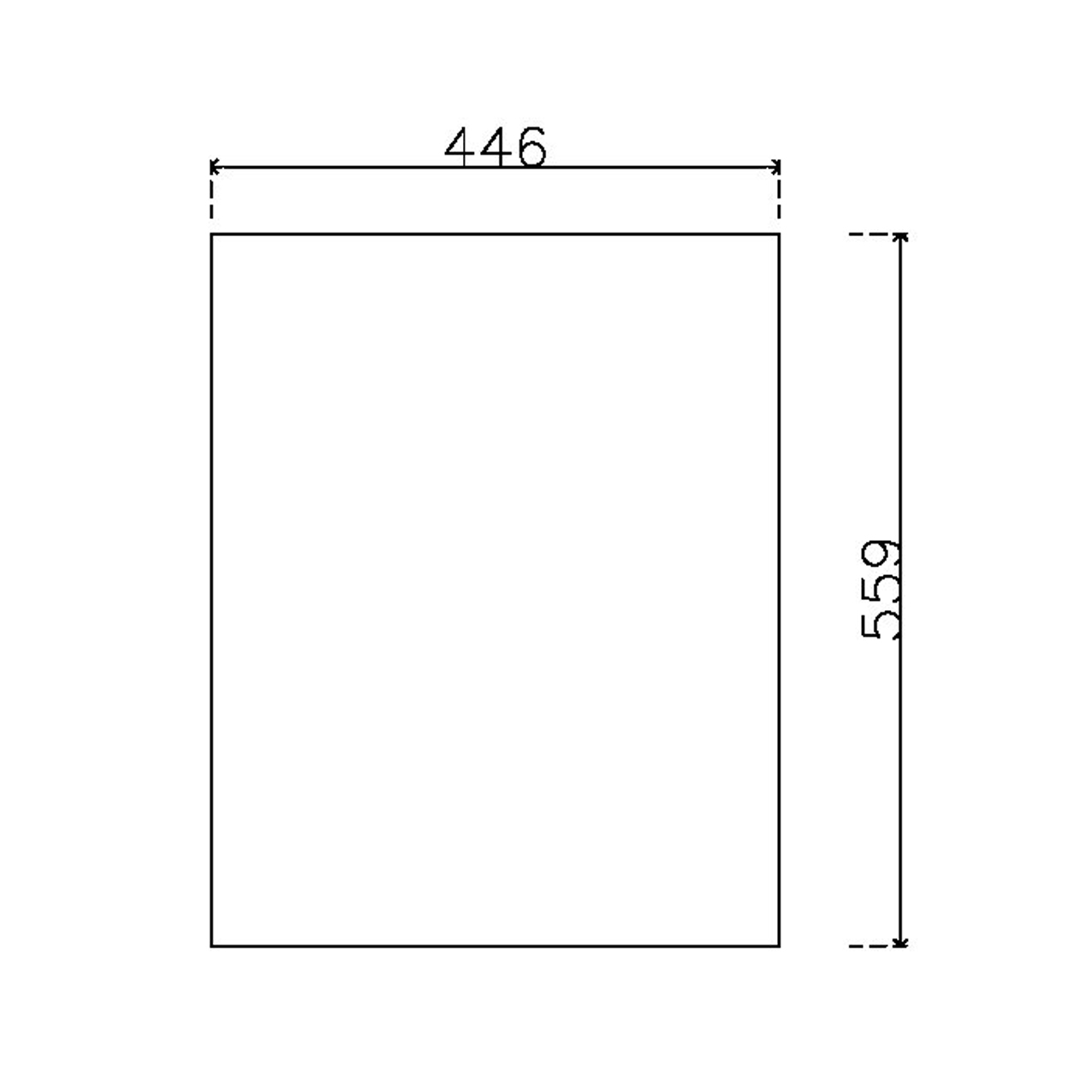 หน้าบาน PVCบานเรียบ สีน้ำเงินขนาด 450*562 มม.