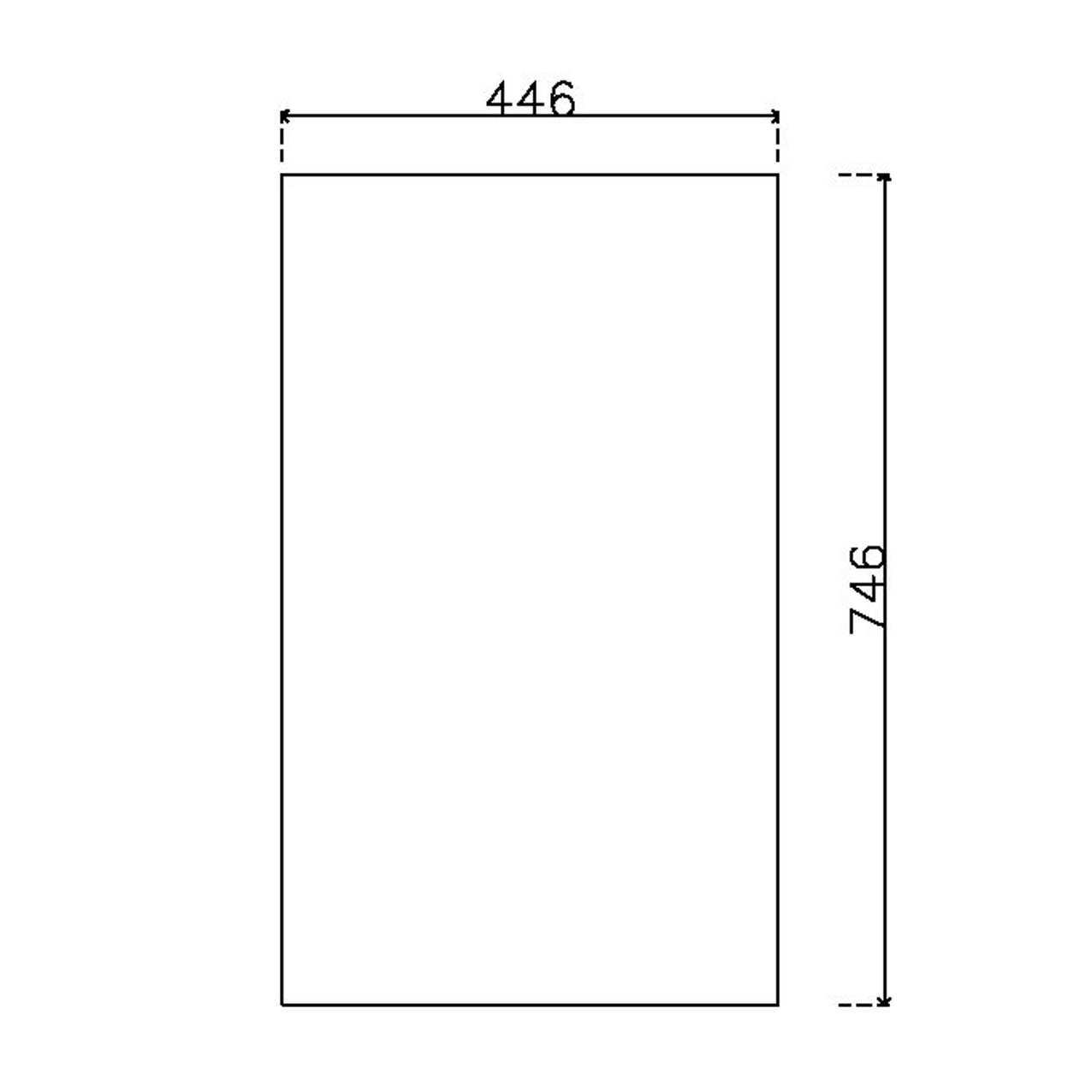 หน้าบาน PVCบานเรียบ สีน้ำเงินขนาด 450*750มม.