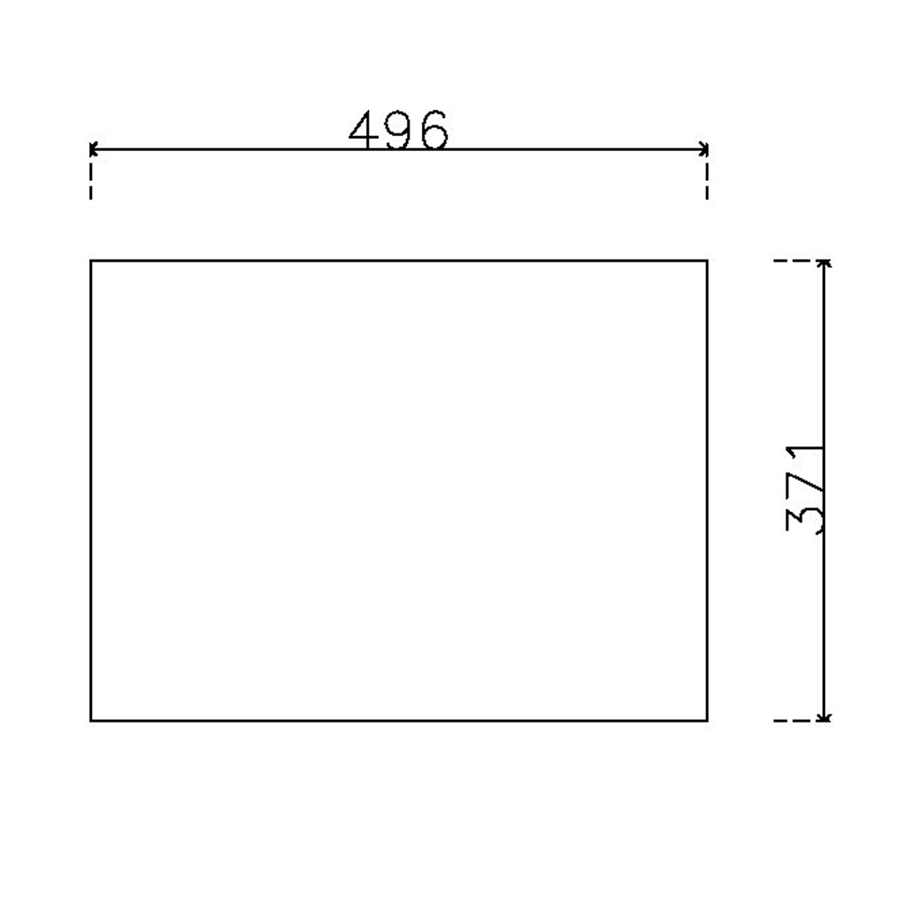 หน้าบาน PVCบานเรียบ ยกริม สีน้ำเงิน ขนาด 500*375 มม.