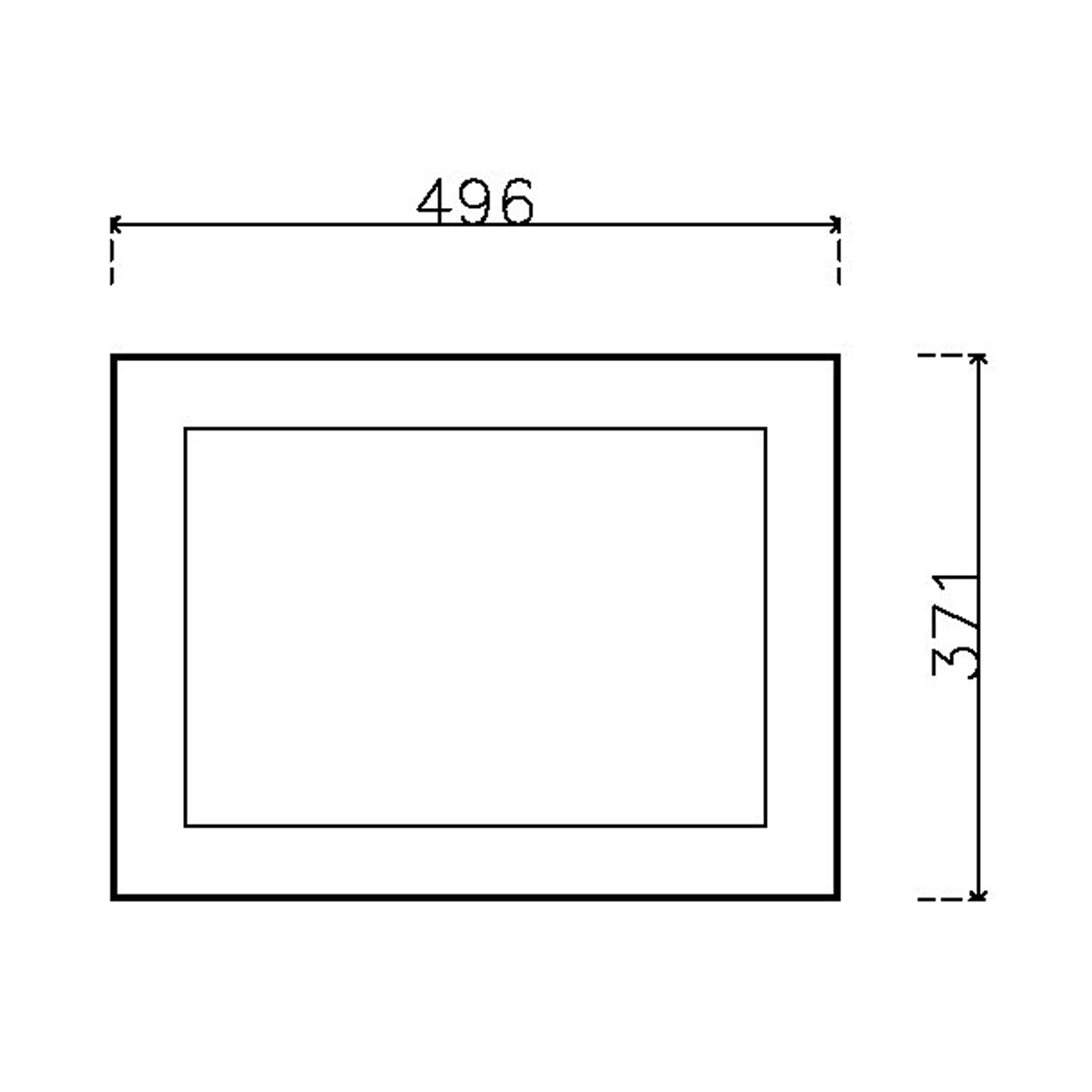 หน้าบาน PVC บานยกขอบ Stack สีน้ำเงิน ขนาด 500*375 มม.