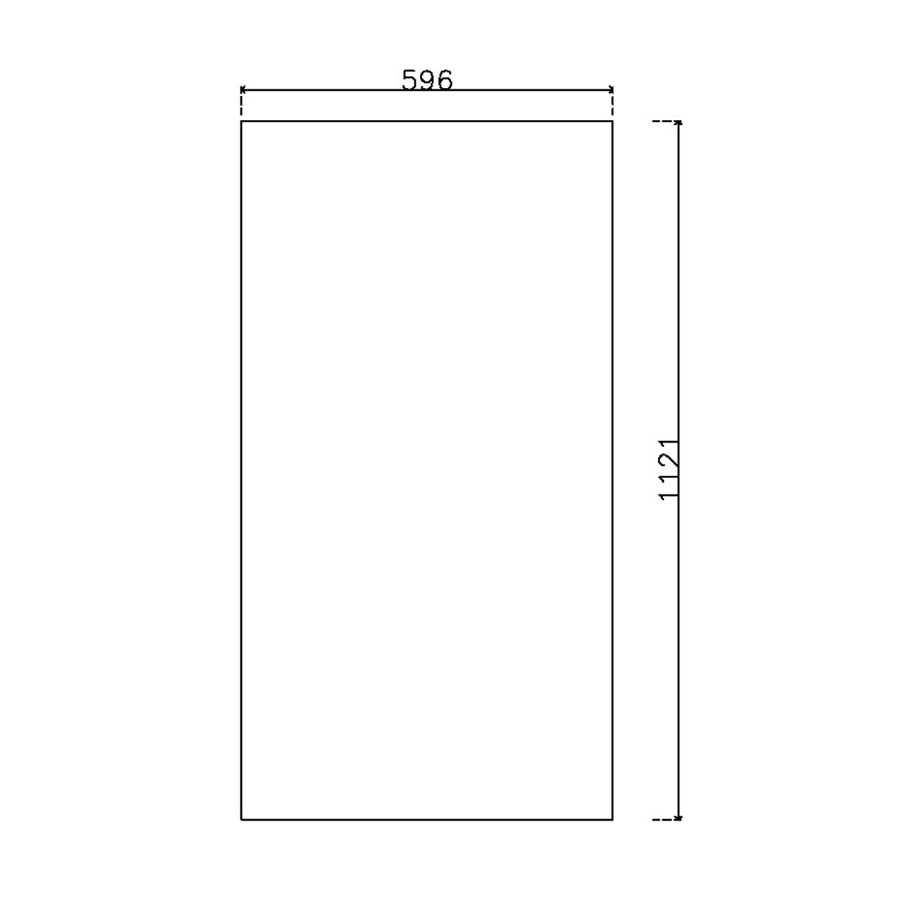 หน้าบาน PVC บานเรียบ สีขาว ขนาด 600*1125 มม.